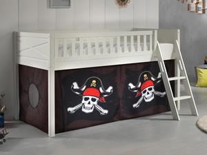 Mobistoxx Bed SCOTY halfhoogslaper 90x200 cm witte pijnboom tent Pirates of the Caribbean