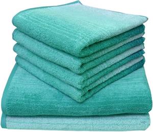 Dyckhoff Handtuch Set mit Farbverlauf, Walkfrottee, (Set, 6-tlg), mit Farbverlauf