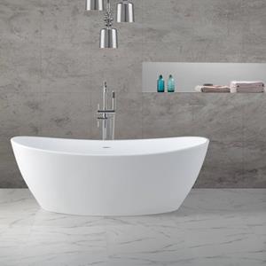 Aqua Splash Vrijstaand Bad Solid Surface 179.5X84.5X64 cm 