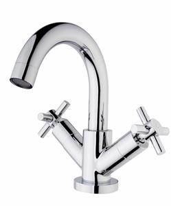 Aqua Splash Donar Cross Wastafelmengkraan 2-Knops Chroom 