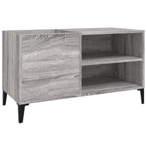 VidaXL Platenkast 84,5x38x48 cm bewerkt hout grijs sonoma eikenkleurig