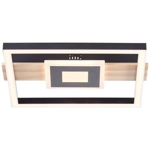 Brilliant LED-Deckenleuchte 'Baldo' holzfarben/schwarz 27 x 29 cm