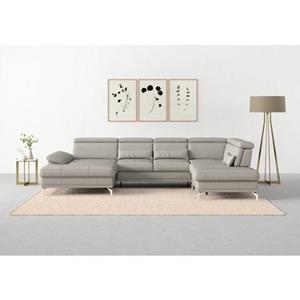 sit&more Wohnlandschaft "Cabrio", Sitztiefenverstellung und Federkern, jeweils inklusive 3 Nierenkissen