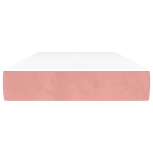 vidaXL Pocketveringmatras 90x200x20 cm fluweel roze