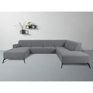 andas Wohnlandschaft "Gausdal", mit eleganten Metallfüßen, mit abgerundeten Armlehnen