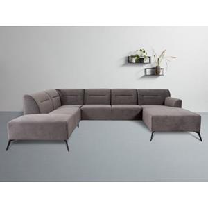 andas Wohnlandschaft "Gausdal", mit eleganten Metallfüßen, mit abgerundeten Armlehnen