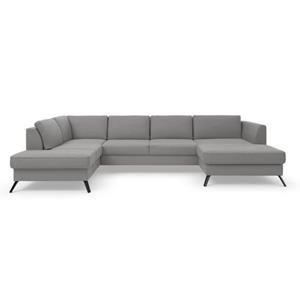 sit&more Zithoek Olsen U-vorm inclusief zitdiepteverstelling, naar keuze met slaapfunctie, 15 cm hoog