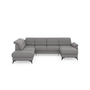 sit&more Wohnlandschaft "Sinatra U-Form", optional mit Kopfteilverstellung und Armteilfunktion, Metallfüße