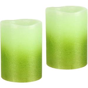I.GE.A. Led-kaars n flikkerend warmwit 2-pack stompkaars decoratie Valentijnsdag (2-delig)