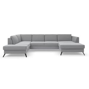 sit&more Zithoek Olsen U-vorm inclusief zitdiepteverstelling, naar keuze met slaapfunctie, 15 cm hoog