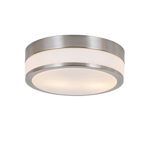 QAZQA Moderne buiten plafondlamp staal 28 cm IP44 - Flavi