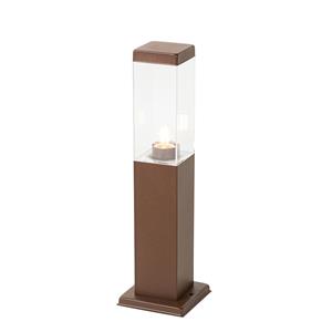 QAZQA Moderne buitenlamp paal roestbruin 45 cm - Malios