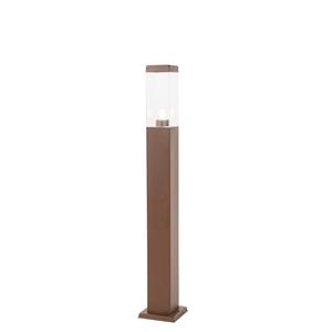 Qazqa Moderne Buitenlamp Paal Roestbruin 80 Cm - Malios