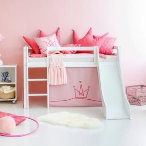 Hoppekids Hochbett ""Princess"", Rutsche & Vorhang Rosa und viel Auswahl