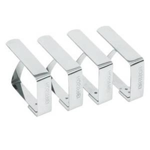 Tafelkleed klemmen - 4 stuks - RVS - 4 x 5 x 1,2 cm -