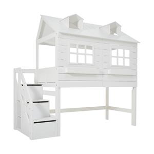 LIFETIME Kidsrooms Halfhoogslaper Lakehouse Luxe Wit Gelakt