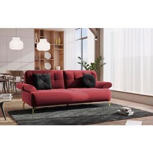 sit&more 2,5-Sitzer "Orient 1", inkl. 2 Zierkissen mit Strass-Stein, goldfarbene Metallfüße