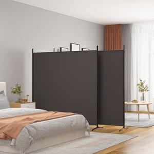 VIDAXL 4-tlg. Paravent Braun 698x180 Cm Stoff