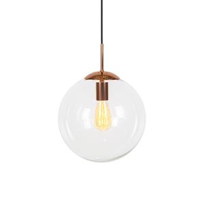 QAZQA Art Deco Hängelampe Kupfer mit Klarglas 30 cm - Ball 30