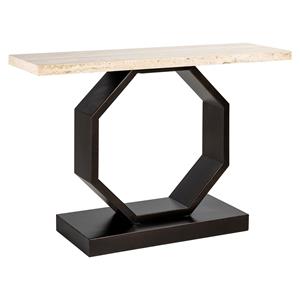 Richmond Interiors Richmond Sidetable Avalon Travertine 130 x 40cm - Bronze