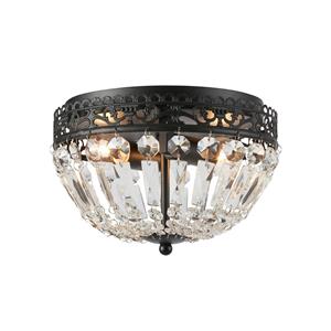 Markslöjd Plafondlamp Etienne glaskristallen Ø 25cm zwart