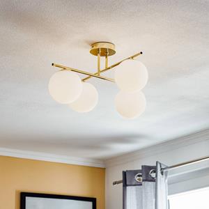 Euluna Plafondlamp Aurora, 4-lamps, goud