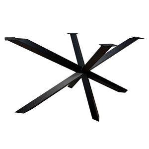 Furniture Legs Europe Zwarte stalen diamant matrix tafelpoot hoogte 72 cm en 140 cm breed (koker 6 x 6)