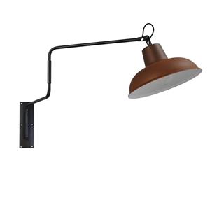 Masterlight Roestbruine wandleeslamp Industria 123cm roestbruin met zwart 3046-05-25-06