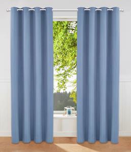 Home affaire Gordijn Parry set van 2, ondoorzichtig, monochroom, basic (2 stuks)