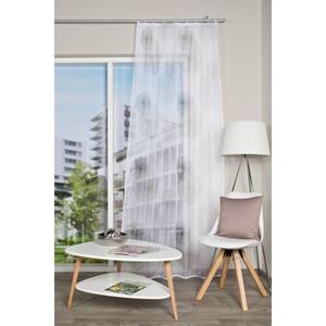 Vorhang RAWLINS, HOME WOHNIDEEN, Kräuselband (1 St), transparent, Microfaser, Schal aus Voile bedruckt