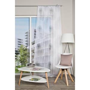 Vorhang RAWLINS, HOME WOHNIDEEN, Kräuselband (1 St), transparent, Microfaser, Schal aus Voile bedruckt