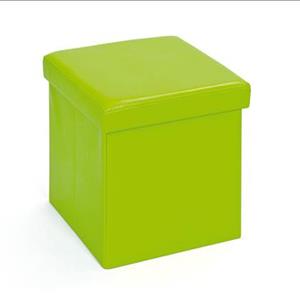 PKline Aufbewahrungsbox Sanne Hocker faltbar mit Deckel grün Faltbox Regalbox Box