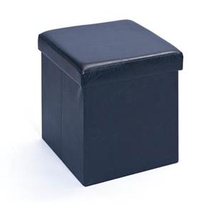 PKline Aufbewahrungsbox Sanne Hocker faltbar mit Deckel schwarz Faltbox Regalbox Box