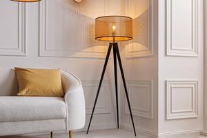 Invicta Interior Vloerlamp Weense vlecht 140cm zwart/ 42807