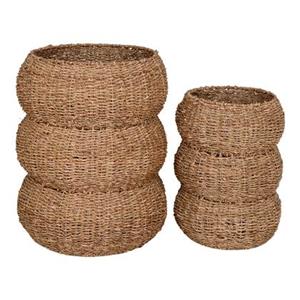 Hioshop Sarbas mand Ã25|35cm set van 2 naturel.