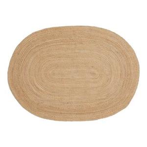 Teppich Bombay Rug - Teppich aus geflochtener Jute, natur, oval, 140x200 cm, House Nordic