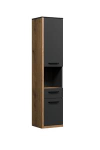 ebuy24 Badmöbel-Set Synnax Hochschrank Bad wandhängend, 1 groß Tür, 1