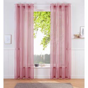 my home Gardine "Dimona", (2 St.), 2er-Set, transparent, Voile, Polyester