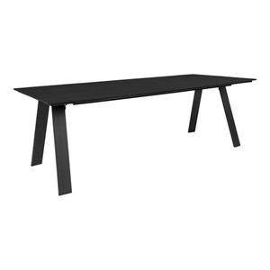 Hioshop Toronto tuintafel 100x220cm niet-hout zwart.