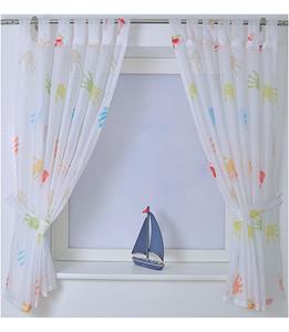Kutti Gardine "Hände", (1 St.), mit einem Raffhalter, Kindergardine, bedruckt, bunt