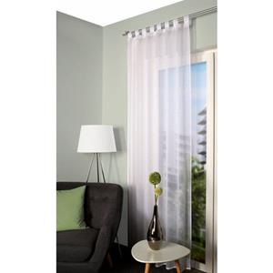 Vorhang LOLA, HOME WOHNIDEEN, Schlaufen (1 St), halbtransparent, Voile, Schlaufenschal bestickt