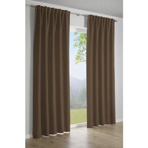 Gardine Gardinia Schal mit Gardinenband Dimout taupe 140, GARDINIA, Lichtschutz, Stoff