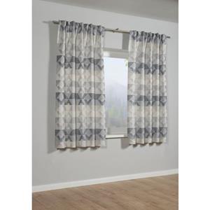 Gardine Gardinia Schal mit Gardinenband, Jacquard Raute, GARDINIA