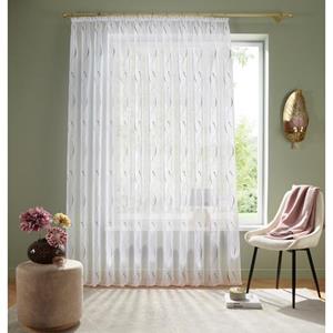 Gardine Bea, my home, Kräuselband (1 St), transparent, Voile, Store