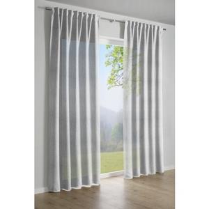 Gardine Gardinia Jaquard-Voile grau 140 x 245 cm, GARDINIA, Lichtschutz, Stoff