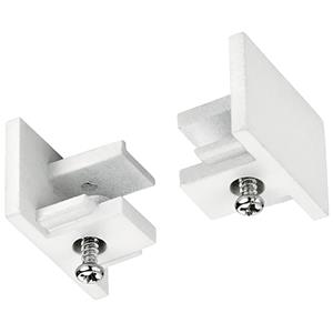 BES LED Spanningsrail Eindkap - 2 Stuks - Trion Dual - 2 Fase - Mat Wit