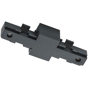 BES LED Spanningsrail Isolator - Trion Dual - Rechte Connector - 2 Fase - Mat Zwart