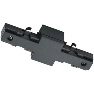 BES LED Spanningsrail Doorverbinder - Trion Dual - Rechte Connector - 2 Fase - Mat Zwart