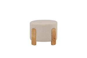 Hioshop Coffey poef, hocker Ã52,5cm bruin.