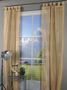 HOSSNER - ART OF HOME DECO Gardine "Stellisee", (1 St.), Schlaufenschal im besonderen Design